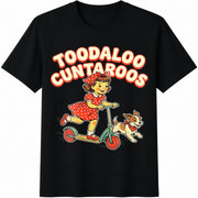 Toodaloo Cuntaroos Scooter Cotton T-Shirt in Black