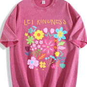 Let Kindness Bloom Vintage Washed T-Shirt in Red