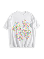 Lucky Charms Shamrock Cotton T-Shirt in White
