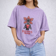 Valentine's Things vintage washed oversized T-shirt in Purple
