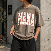 Farm Mama Country Mom Vintage Washed T-Shirt in Brown