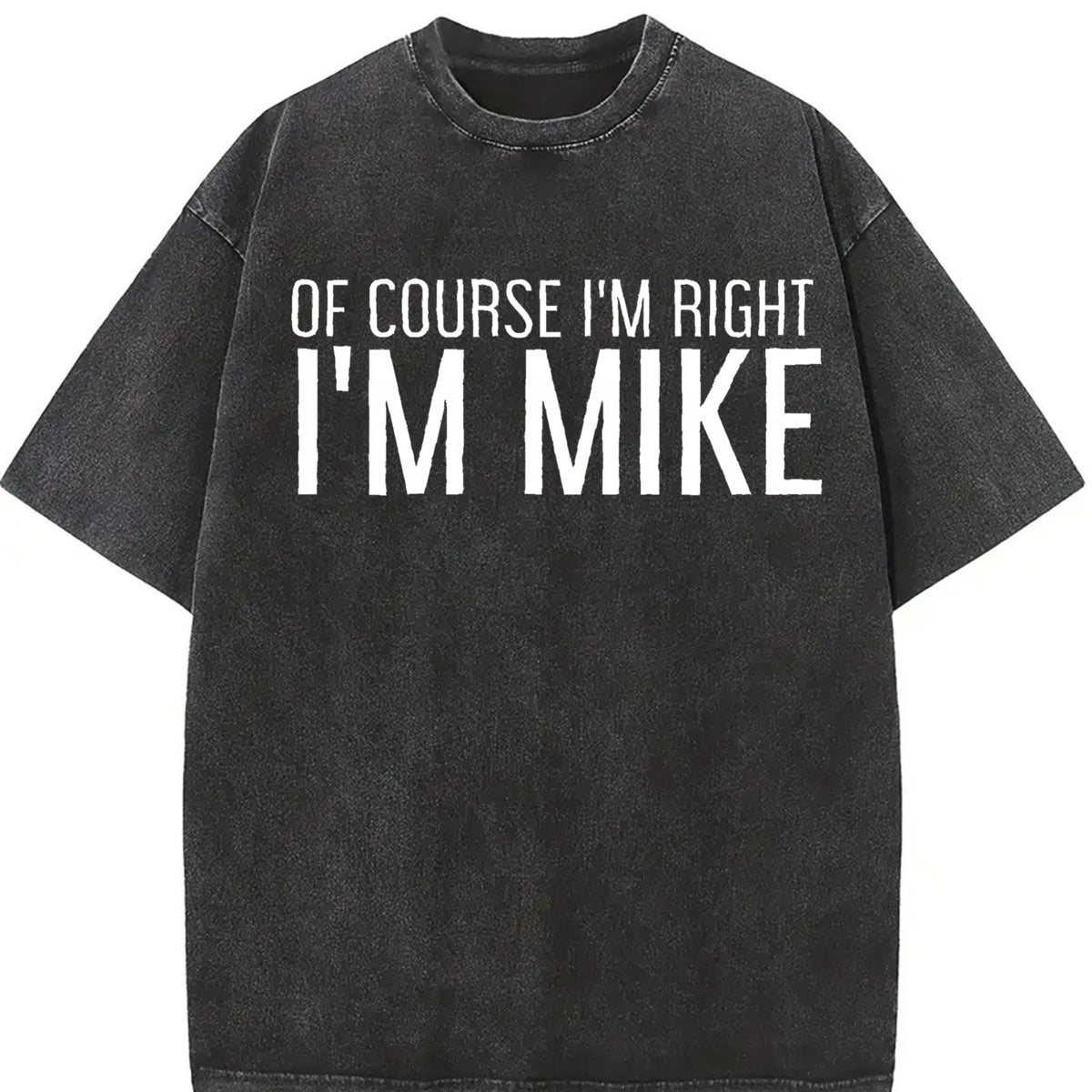 1 Pcs Heavy Adorable Vintage Washed T-Shirt in Black