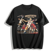 4th of July Undefeated America Cotton T-Shirt in Black