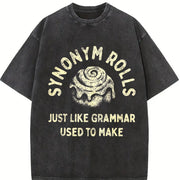 Rolls Just Like Grandma Used to Make Vintage Washed T-Shirt in Black