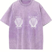 Custom Beach Bachelorette Vintage Washed T-Shirt in Purple