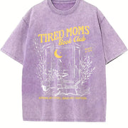 Tired Moms Club Bookish Things Booktrovert Vintage Washed T-Shirt in Purple