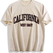 California West Coast Vintage Washed T-Shirt in Beige