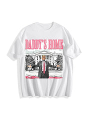 Daddy's Home President Trumpp Cotton T-Shirt in White