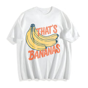 That's Bananas Retro Fruit Meme Cotton T-Shirt in White