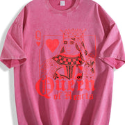 Distressed for Christmas & Attire Vintage Washed T-Shirt in Red