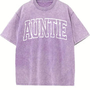 Retro Urban Ideal for SpringSummer Vintage Washed T-Shirt in Purple
