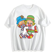 Clown Fashionable Cotton T-Shirt in White