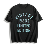 1980s 1980 Theme Classic for Guys Classic Novelty for Guys Cotton T-Shirt in Black