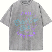 Ladies 230gsm Blockbuster Vintage Washed T-Shirt in Gray