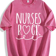 Nurses Rock Vintage Washed T-Shirt in Red