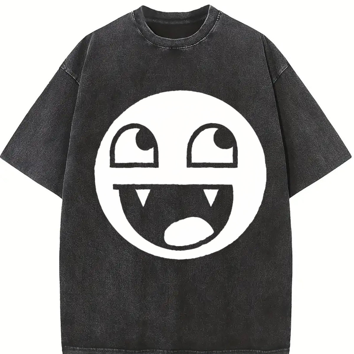 Epic Face Vampire Vintage Washed T-Shirt in Black