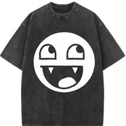 Epic Face Vampire Vintage Washed T-Shirt in Black
