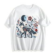Short-sleeve with Fox & Cotton T-Shirt in White