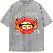 Flame Lips Dollar Tank Vintage Washed T-Shirt in Gray