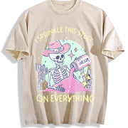 I Sprinkle This Stuff on Everything. Short-sleeved. Vintage Washed T-Shirt in Beige