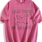 Silly Goose on the Loose Vintage Washed T-Shirt in Red