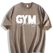 For Formal Urban Distressed Enthusiasts Vintage Washed T-Shirt in Brown