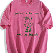 You've Just Buttered Your Last Biscuit Vintage Washed T-Shirt in Red