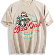 Dad Tax Making Sure It's Not Poison Fathers Day Vintage Washed T-Shirt in Beige