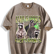 Even Baddies Get Saddies Vintage Washed T-Shirt in Brown