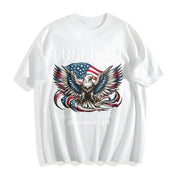 America 1776 USA 250th Anniversary Cotton T-Shirt in White
