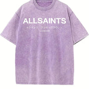 London Sleeveless Tank Vintage Washed T-Shirt in Purple