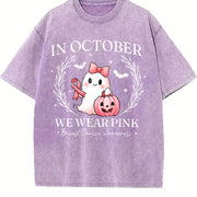® in October We Pink Ghost Vintage Washed T-Shirt in Purple