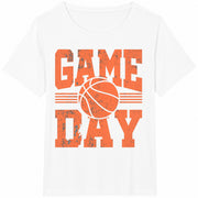Basketball Game Day Cotton T-Shirt in White