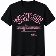 Sonder Thinking Figure Cotton T-Shirt in Black