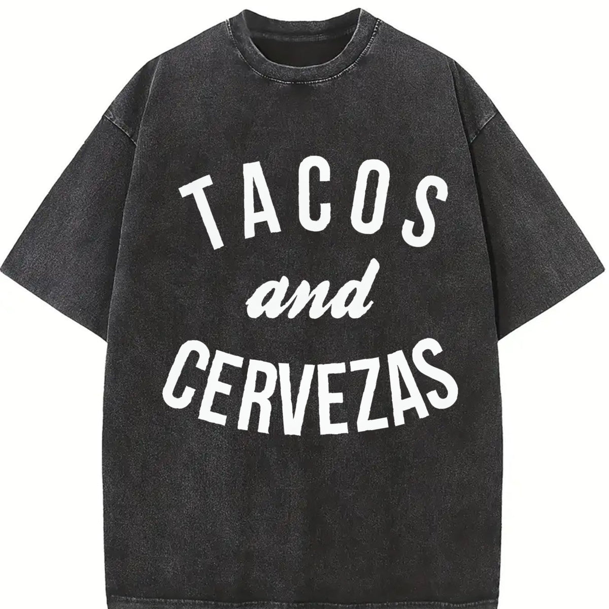 Tacos and Cervezas for Sarcastic Humor Classic Cinco De Vintage Washed T-Shirt in Black