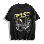 Tired Moms Club Bookish Things Booktrovert Cotton T-Shirt in Black
