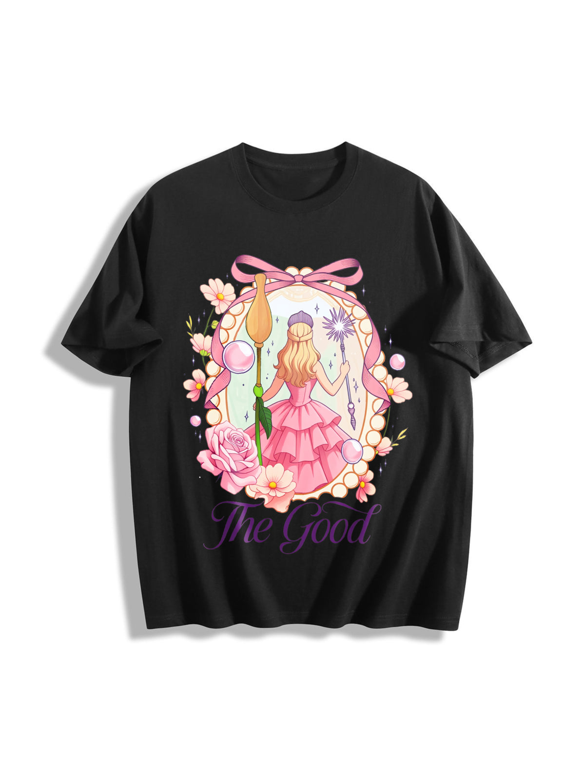 Wicked Change for Good Coquette Cotton T-Shirt in Black