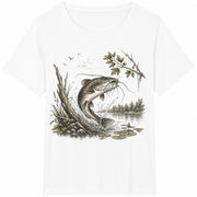 90s Catfish Mountain Cotton T-Shirt in White