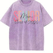 Senior Class of 2026 Family Vintage Washed T-Shirt in Purple