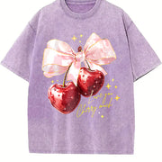 100 Percent Holiday Party Local Warehouse Valentines Day Vintage Washed T-Shirt in Purple