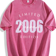 Personalized 2006 20th Birthday for Girl Vintage Washed T-Shirt in Red