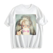 Piss Off Coffee Doll Cotton T-Shirt in White