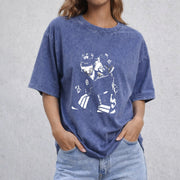 Hollander Rozanov Hockey vintage washed oversized T-shirt in Blue
