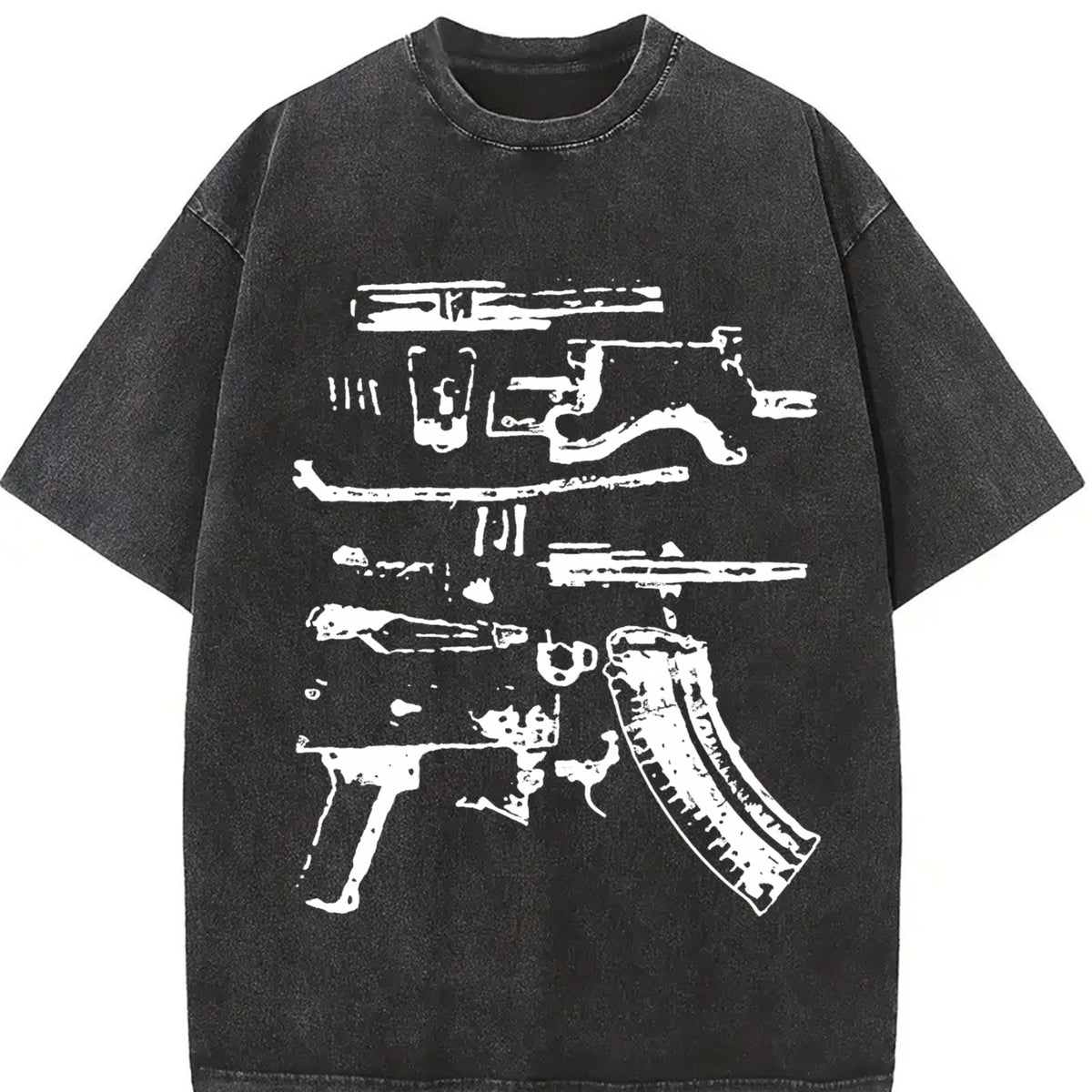 In Draco We Trust Vintage Washed T-Shirt in Black