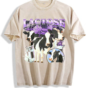 Lactose Tolerant Bootleg Vintage Washed T-Shirt in Beige