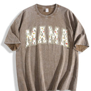 Floral Mama Strong Woman Vintage Washed T-Shirt in Brown