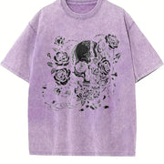 Grunge Urban Explorer Statement for the Coastal Vintage Washed T-Shirt in Purple