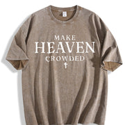 Make Heaven Crowded Vintage Washed T-Shirt in Brown