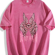 Be Not Afraid Luke 2:10 Angel -BLACK FRIDAYVintage Heavy vintage washed oversized T-shirt in Red