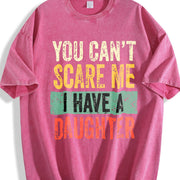You Can't Scare Me Vintage Washed T-Shirt in Red